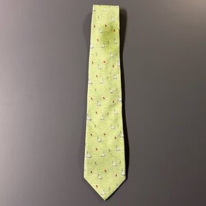 Vineyard Vines Light Green and Red Patterned Tie